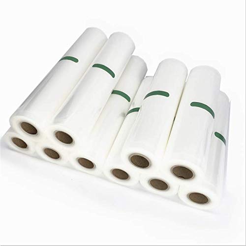 5 rollos de 20 x 500 cm y 5 rollos de 25 x 500 cm para envasar al vacío Catalpa Flor – Bolsas de vacío con perfil, envasado al vacío con estructura