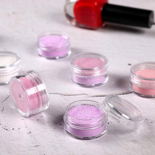 50 pcs 5 ml Envases Cosmetica Vacío Pequeño Botes Cosméticos Plástico Transparente Viaje Muestra con Tapa para Bálsamo Labial Crema Loción Polvos Sombras de Ojos Arenas y Cuentas