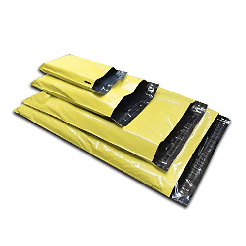 50 unidades de bolsas de plástico para envíos por correo de colores variados, color amarillo