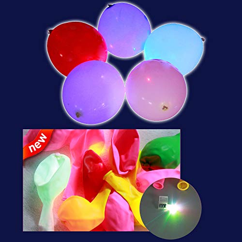 50pcs Globos Led Colores Globos Luz para Fiesta Boda Fiesta Cumpleaños Navidad Reunión Ceremonia Globos de cumpleaños