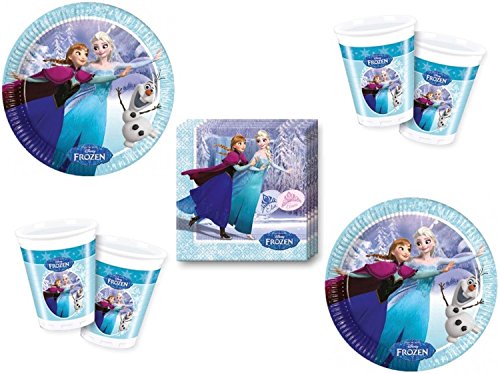 52 piezas set decoración fiesta Reina del Hielo Ice patinaje - para 16 niños