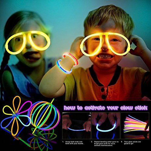 543 Pack, 250 Varitas Luminosas, Glow Sticks, 293 Conectores - Pulseras, Collares, Gafas, Bolas Luminosas, Flores - Seguro y No Tóxico| Niños, Cumpleaños, Fiestas de Neón, Decoracion, Piñatas.