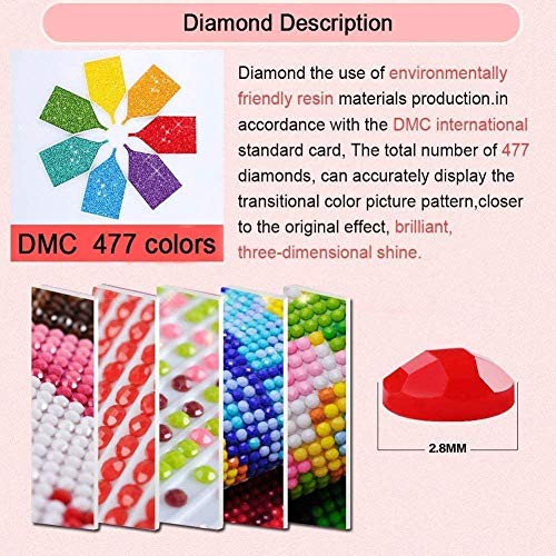 5D diy pintura diamante taladro completo kit de punto de cruz Tarta de fresa roja diamante kits de pintura para adultos bordado diamante arte 30x40cm (Sin marco)