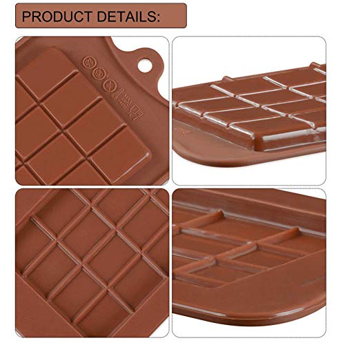 5pcs moldes de silicona para chocolate,Moldes de Bombones de Silicona, antiadherentes, antiroturas, proteínas y barra de energía, bandeja para cubitos de hielo, molde para dulces, molde de cocina