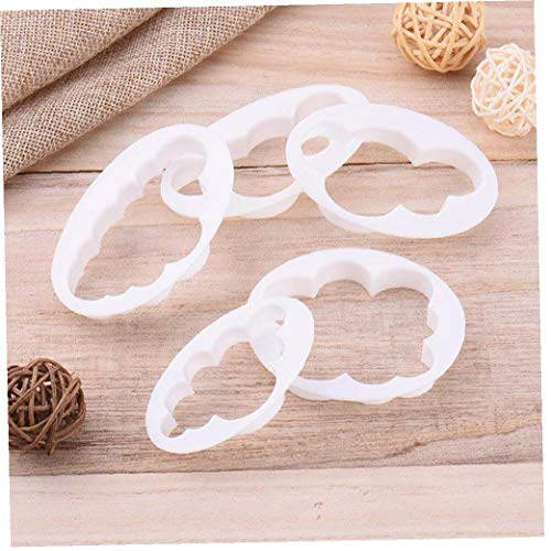 5pcs Nube Pasta De Azúcar Del Modelo De La Torta Decoración De La Impresión Del Molde Del Cortador De Molde Para Hornear El Pastel De Herramienta De La Cocina Utensilios Para Hornear Nube Gumpaste Que