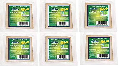 6 CUÑAS DE QUESO BIO ECOLOGICO ORGANIC CANAL (6x250gr)