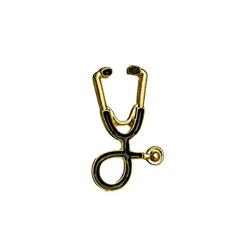 6 Estilo Broche Doctor Enfermera Estetoscopio Broches Esmalte Pin Denim Mujer Chaqueta Collar Insignia Pin Pin Chico Niña Oro