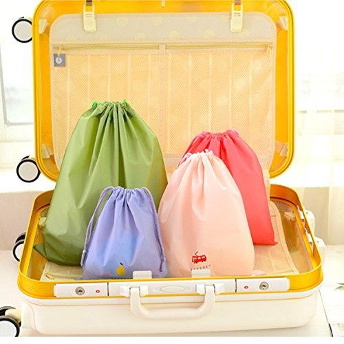 6 Pcs Bolsa de Cuerdas Impermeable, EASEHOME Saco de Deporte Bolsas Cordon de Gimnasio para Playa Viaje Natación Gymsack Infantil Bolsas de Almacenamiento Organización de Cocina