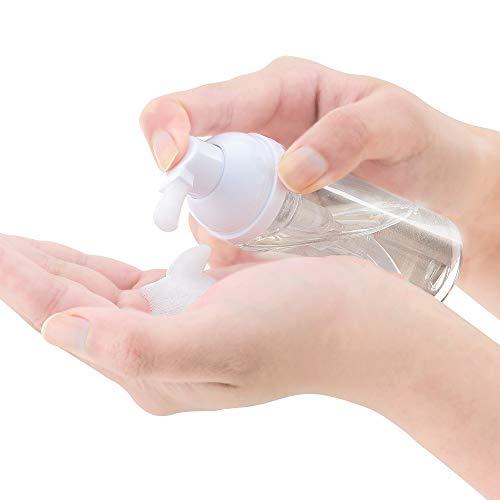 6 Piezas 60ml Bomba Dispensador de Jabón Espuma, Rellenables Botella de Espuma, Dispensador Jabon Mousse para Lavar a Mano, Cocina, Baño (BPA Free, Transparente)