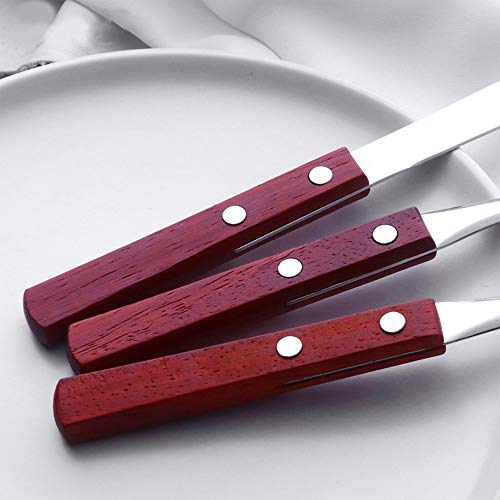 6 Piezas Utensilios Portátiles con 2 Cajas, AUHOTA Prima Acero Inoxidable Juegos de Cubiertos, Reutilizable y Ecológico Cuchillo Tenedor Cuchara para Camping Llevar Picnic Oficina (Estilo B)