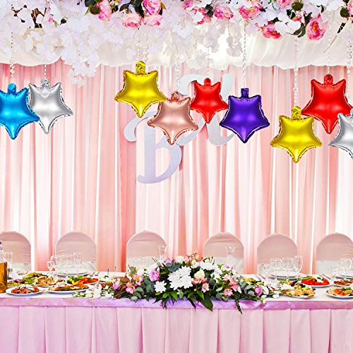 60 Piezas globos en forma de estrella globos de estrellas coloridas de 10 pulgadas globos de papel de aluminio de mylar de estrellas para baby shower revelación de género boda baile compromiso