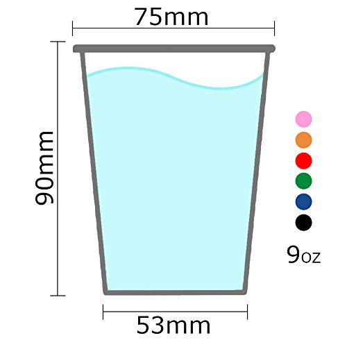 60 Piezas Vasos de Papel Azul Tazas de Fiesta Desechables Vasos Carton de Biodegradables y Compostables para Fiestas, Suministros de Cumpleaños, Bricolaje,Café - 250ml