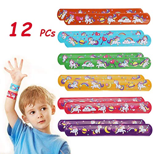 74 Piezas Artículos de Fiesta Unicornio Cumpleaños Niños, Llavero Unicornio, Pulseras Bofetada, Pulsera Unicornio, Tatuajes Temporales, Máscara Papel, Anillo Unicornio, Piñata Unicornio Regalo Niña