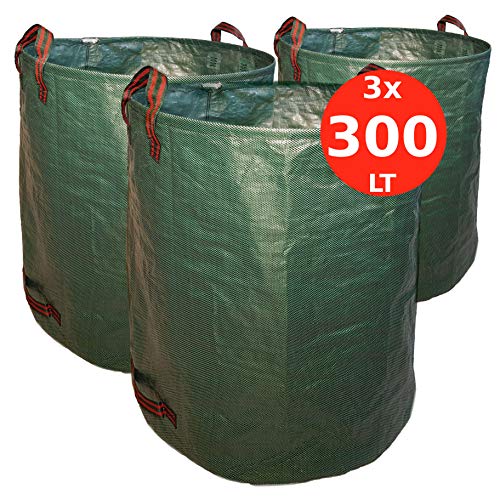 7doo Sacos Jardin Set 3X 300L 2da Generación, Bolsas Basura Jardin, Bag, Cesto Jardin, Herramientas Jardinería Kit Jardineria Productos De Jardineria Bolsa Reutilizable Contenedores En Polipropileno