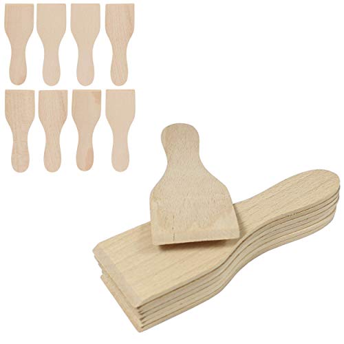 8 piezas Raclette arañazos 13 cm Rasqueta/espátula de madera de haya para Paletas Sartenes Raclette