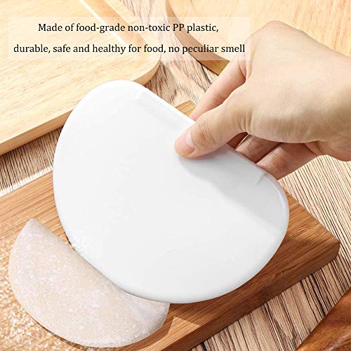 8 Piezas Raspador de Masa de Plástico, Rasqueta Flexible, Rasqueta Pan, para Hornear Pasteles de Pan Para Panaderos Profesionales Principiantes - Naranja, Blanco