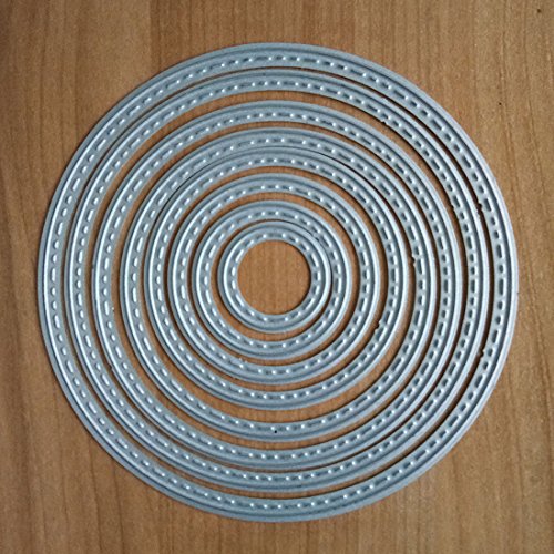 8 Unids Círculo de Metal Plantillas de Troqueles De Corte Decoración Troquelados Carpeta de Grabación En Relieve Plantilla Craft