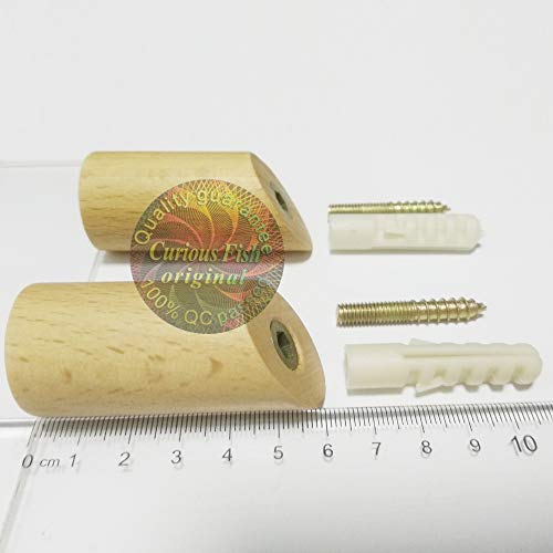 8PCS Gancho de Madera Natural Sólido Curioso Pescado Cilindro de Madera Columna Montado en la Pared Ropa de Tela Sombrero Escudo de la Bolsa Bolsa Bata Bufanda Percha Decoración Minimalista Versátil