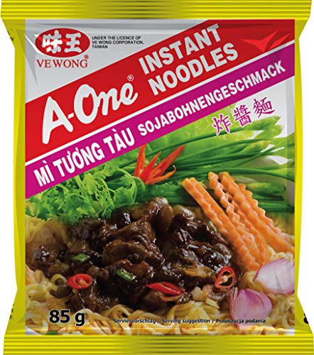 A-ONE Fideos Instantáneos, Sabor Judías de Soja 85 g (5858)