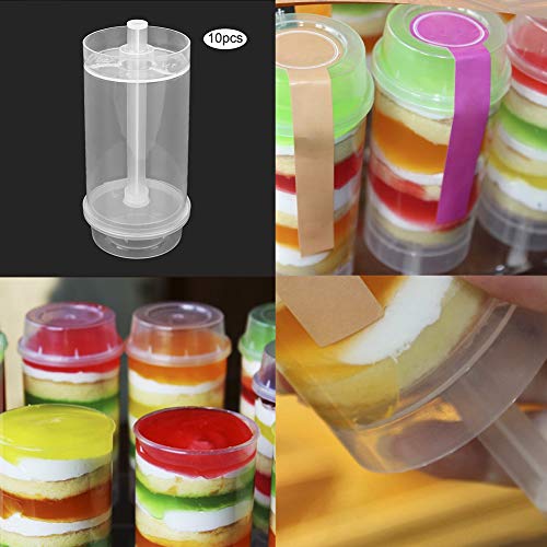 A sixx Soporte de Pastel Reutilizable Push Pop, Utensilios de Cocina Push Cake Pop Sticks, pudín de 17cm / 6.7in para Mousse Cake Milk Tea Cup Cake Cup