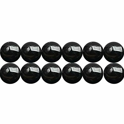 Abalorios de Piedras Semipreciosas Ágatas Y Onix Negra Naturales Bola de 8mm Perlas para Fabricar Joyas Cerca de los 38cm Aprox 46 Piezas