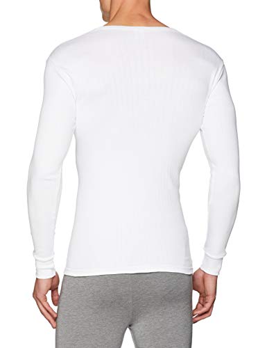 Abanderado Termal algodón Invierno C/redondo Camiseta térmica, Blanco, XL para Hombre