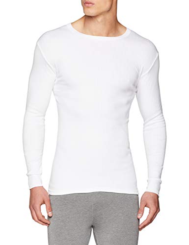 Abanderado Termal algodón Invierno C/redondo Camiseta térmica, Blanco, XL para Hombre