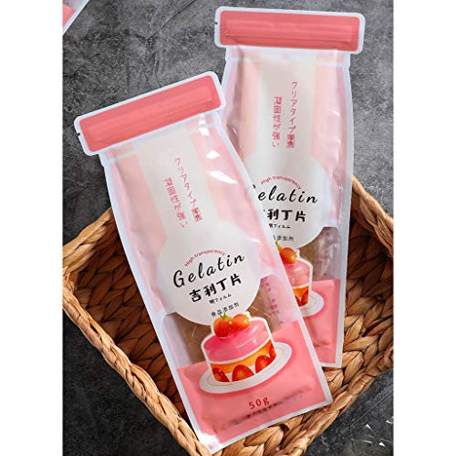 Abcidubxc - 10 hojas grandes de gelatina Halal, fácil de disolver, totalmente natural, sin productos químicos, ingredientes para tartas