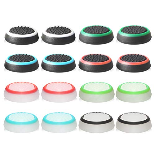 ABD Cubierta Protectora de Apretones de Pulgar de Silicona para PS4, Xbox 360, PS3 Controladores, 8 Pares, Colores Mezclados