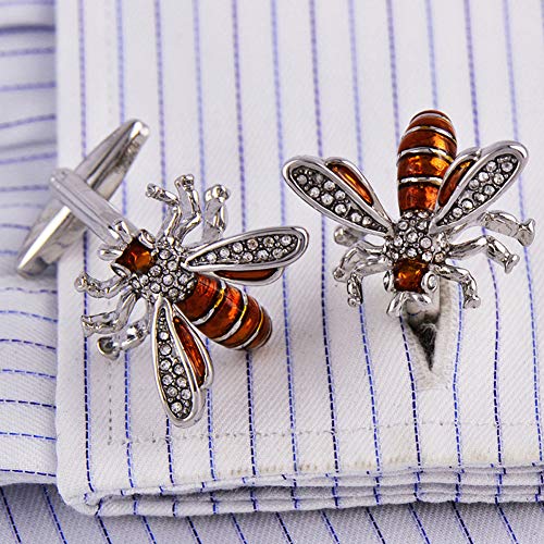 Abeja Creativa Gemelos Hombres, Boda Negocios Camisa Espárragos, Embutido Crystal Gemelos, Mejor Holiday Joyería Regalo para Él