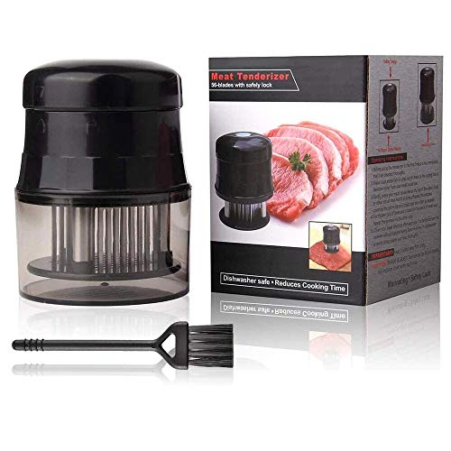 Ablandador de carne de aguja, 56 cuchillas de acero inoxidable perfectas para ablandar carne de vacuno, carne de pollo, cerdo y cordero, accesorios de herramientas de cocción premium