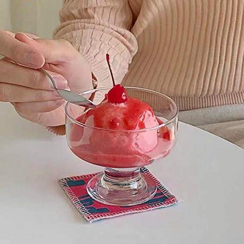 Abn Calice Calice Cocktail Coppa Gelato Yogurt Budino Ciotola Snack Dessert Tazza Frappè Bere Stoviglie 200-300 ml, Trasparente