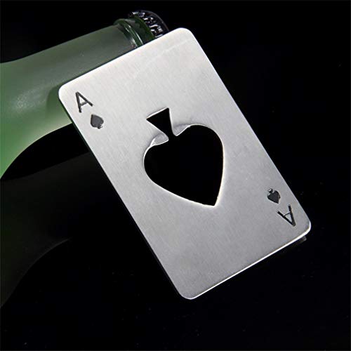 Abrebotellas Venta caliente elegante 1 PC Poker jugando a la tarjeta as de picas bar herramienta soda cerveza botella Cap Opener regalo de apertura