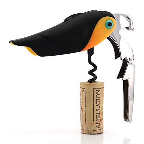 Abridor de botellas Toucan Waiters sacacorchos - por Bar Amigos Bartender Temed profesional abridor de botellas de vino de acero inoxidable cerveza rojo blanco vino novedad