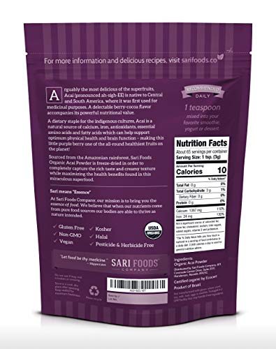 Acai orgánico, bio y eco en polvo (Organic acai powder) (bio, eco, biologica, ecologica)