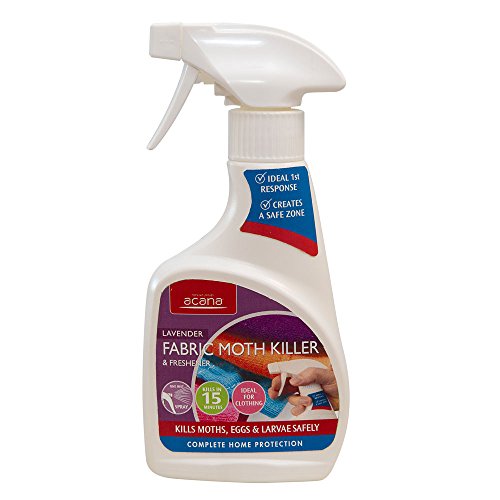 Acana Ropa y tela antipolillas con spray ambientador de lavanda, 275 ml