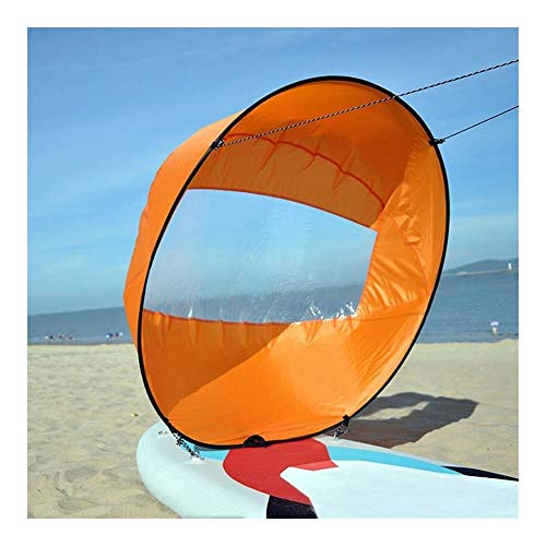 Accesorios de kayak 42" / 108cm Kayak Barco de remos ligero plegable del viento Vela Canoa Sup Paddle Board con la ventana clara deriva Navegación accesorios kayak titular de la taza de accesorios