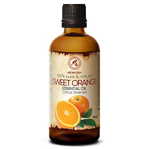 Aceite Esencial Naranja 100ml - 100% Puro y Natural - Efecto Contra la Celulitis - Fragancias para el Hogar - Mejor para la Belleza - Aromaterapia - Masaje - Baño - Difusor - Lámparas de Aroma