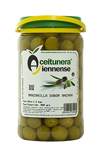 Aceituna Sabor Anchoa Manzanilla Aceitunera Jiennense 1.2Kg