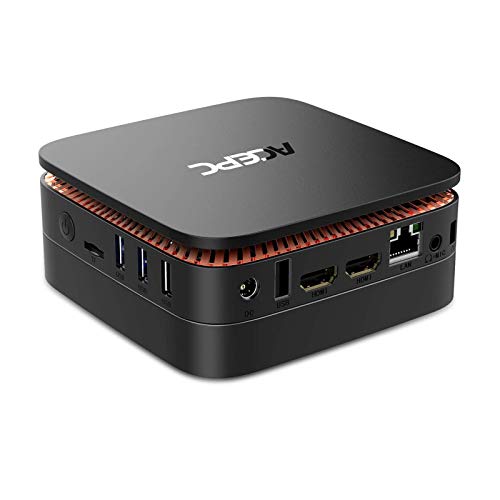 ACEPC AK1 Mini PC,6GB RAM + 120GB SSD,Intel Celeron J3455,Windows 10 (64 bits) Ordenador, Soporte mSATA/2.5 '' SSD/HDD/4K/2.4G+5G Band WiFi/Gigabit Ethernet/Bluetooth 4.2