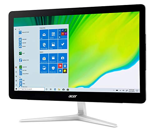 Acer Aspire Z24-880 All in One con procesador Intel Core i5-7400T, Pantalla 23.8' Full HD, RAM 8 GB DDR4, SSD 256 GB, Tarjeta gráfica Intel UHD, Teclado y ratón inalámbrico, Windows 10 Home, Silver