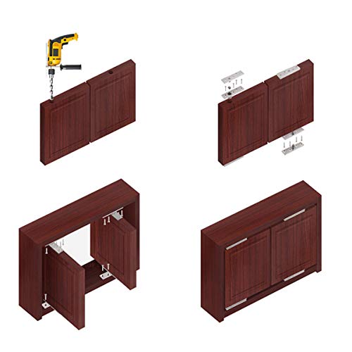 Acero inoxidable superior e inferior puerta de madera con bisagras puerta pivote bisagra 100mm x 25mm360 grados eje giratorio (2 juegos)