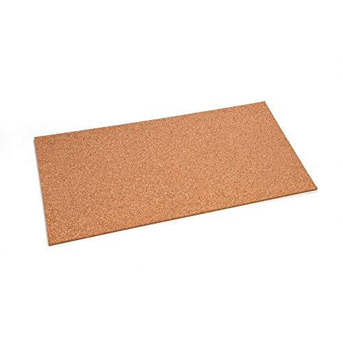 acerto 30023 Tablero de corcho de alta calidad 50 x 100 cm 10 mm * Elástico * Libre de sustancias nocivas * Antiestático | Adecuado como tablero de anuncios subsuelo artesanal para la confección