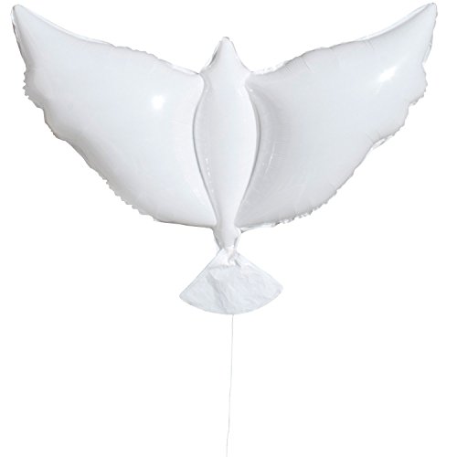 achilles, Globo en forma de paloma, Conjunto de 5 palomas globo, globos de aluminio en forma de paloma para bodas y decoración, globo de helio paloma, 83 cm x 44 cm x 16 cm