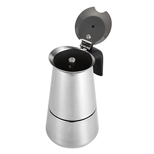 Acogedor Cafeteras Italianas, Uso de la Oficina doméstica de la Estufa del café Express Moka Pot del Acero Inoxidable 100ml / 200ml / 300ml / 450ml(100ml)