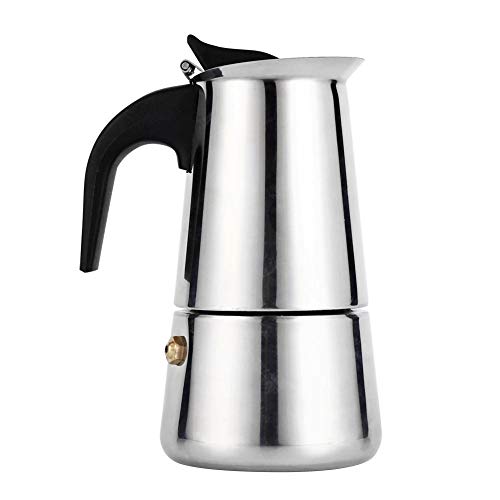 Acogedor Cafeteras Italianas, Uso de la Oficina doméstica de la Estufa del café Express Moka Pot del Acero Inoxidable 100ml / 200ml / 300ml / 450ml(100ml)