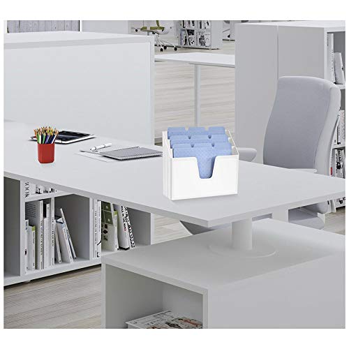 Acrimet Organizador Horizontal de 3 Compartimientos Para Escritorio o Pared (Color Blanco)