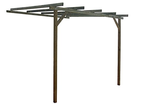 AD servicios Pérgola para Pared de Madera tratada 270/240 cm x 240 cm x 240 cm