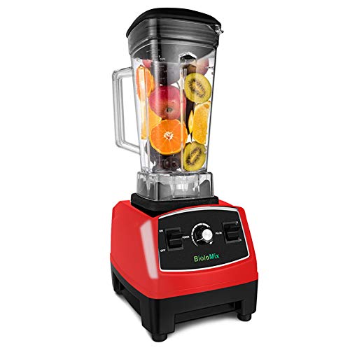 Addwin Batidora de Vaso Licuadora Comercial Profesional 2L 100% Libre de BPA con 2200W de Potencia, Tecnología Total de Trituración para Smoothie, Hielo y Fruta Congelada (Rojo)