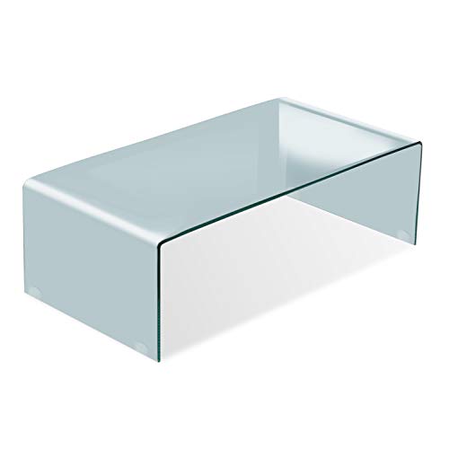 Adec - Glass, Mesa de Centro, mesita Comedor de Cristal, Medidas: 110 cm (Largo) x 55 cm (Ancho) x 35 cm (Alto)